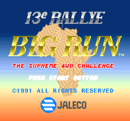 Jaleco Rally Big Run: The Supreme 4WD Challenge